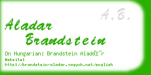aladar brandstein business card